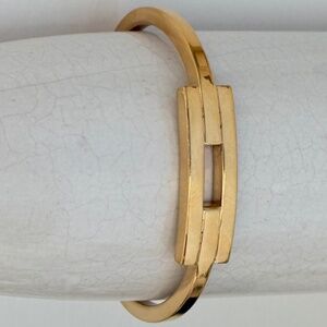 VINTAGE SPEIDEL Bracelet Bangle Open Oval Polished Gold Modern Art Deco